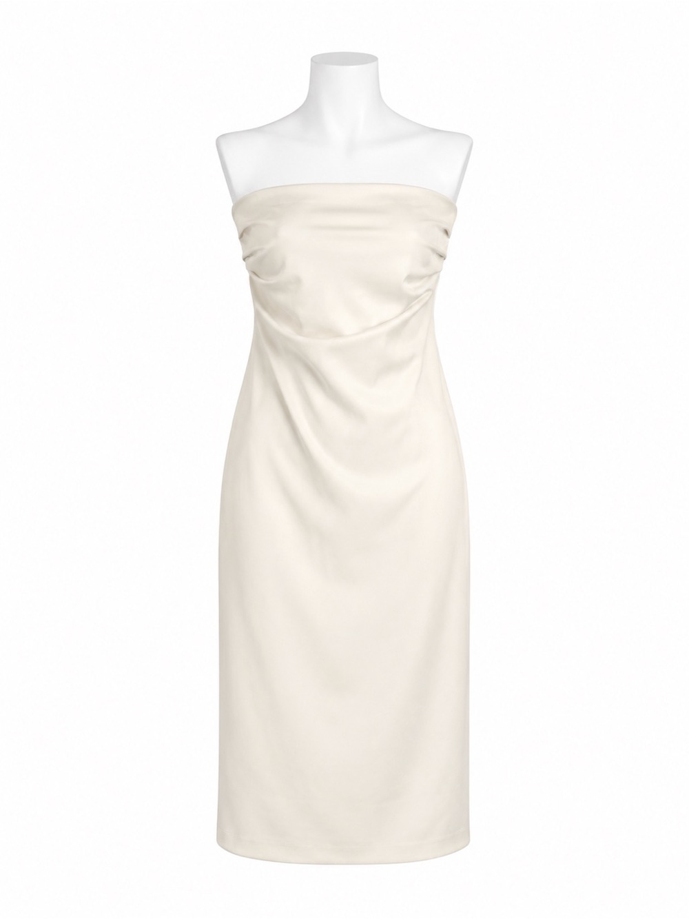 Size S Zara White Strapless Midi Dress Bridal Shower Rehearsal Dinner Dress